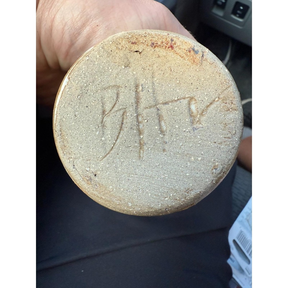 Vintage Studio Pottery Vase Signed BHT Rustic Stoneware Bottle Form Decor - Picture 2 of 5